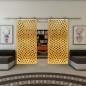 Glasschiebetür PIPE-LINE - Fineprint Modell 068 Gold auf Grauglas