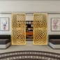 Glasschiebetür SLIM-LINE - Fineprint Modell 070 Gold auf Grauglas