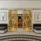Glasschiebetür SLIM-LINE - Fineprint Modell 173 Gold auf Grauglas Glasschiebetür SLIM-LINE - Fineprint Modell 173 Gold auf Grauglas