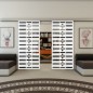 Glasschiebetür SLIM-LINE - Fineprint Modell 174 Weiss auf Grauglas