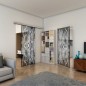 Glasschiebetür SLIM-LINE - Fineprint Modell 039 Weiss auf Grauglas