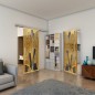 Glasschiebetür SLIM-LINE - Fineprint Modell 097 Gold auf Grauglas