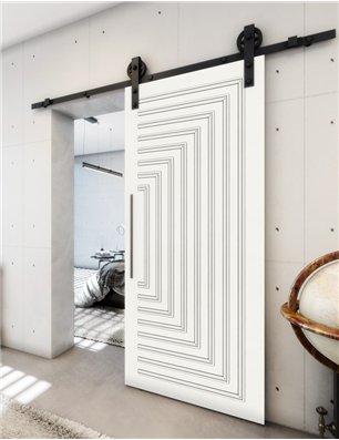 Holzschiebetür Barn-Line - Weiss  Model 1001