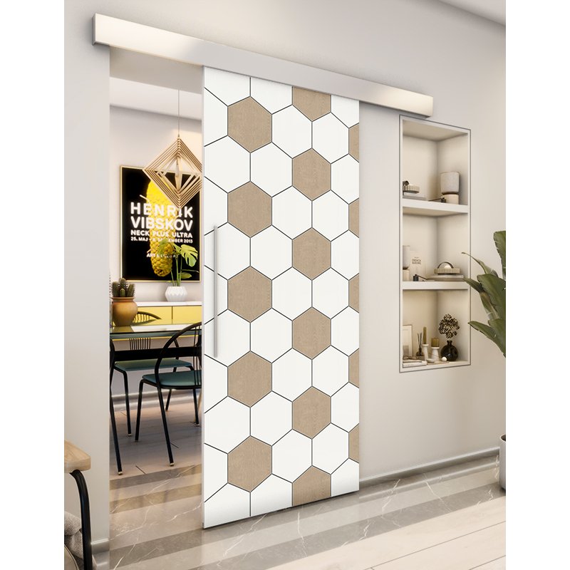 Holzschiebetür Eco-Line - Eiche und Weiss Model 1018 Holzschiebetür Eco-Line - Eiche und Weiss Model 1018