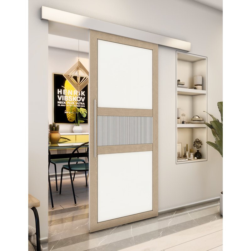 Holzschiebetür Eco-Line - Eiche und Weiss Model 1042 Holzschiebetür Eco-Line - Eiche und Weiss Model 1042