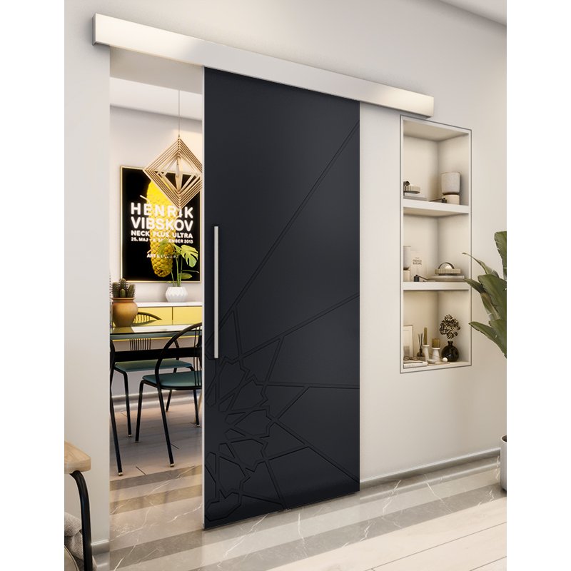 Holzschiebetür Eco-Line - Schwarz Model 1068 Holzschiebetür Eco-Line - Schwarz Model 1068