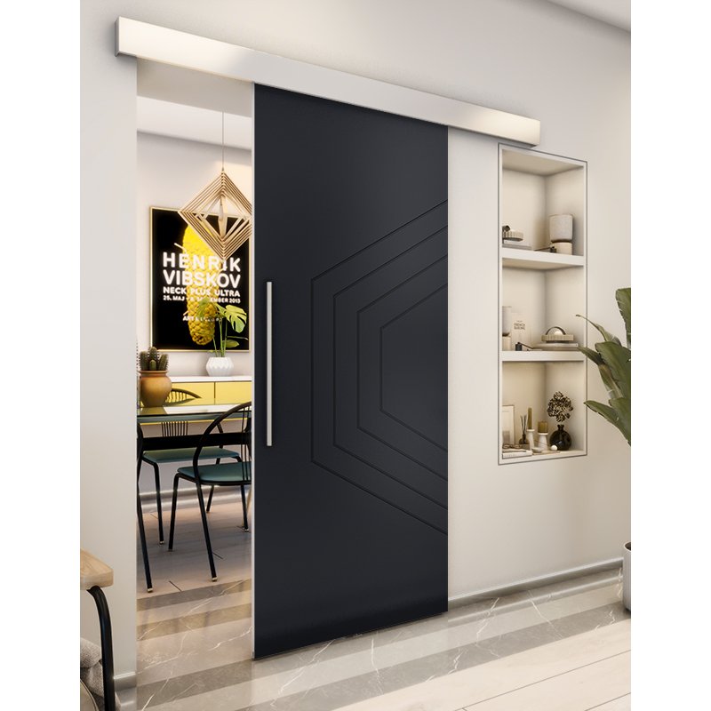 Holzschiebetür Eco-Line - Schwarz Model 1072 Holzschiebetür Eco-Line - Schwarz Model 1072