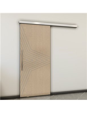 Holzschiebetür Slim-Line - Eiche und Weiss  Model 1083