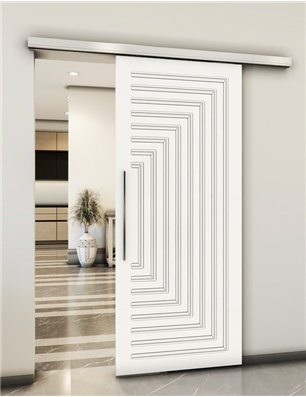 Holzschiebetür Slim-Line - Weiss  Model 1001
