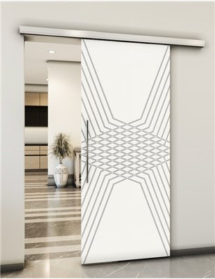 Holzschiebetür Slim-Line - Weiss  Model 1084