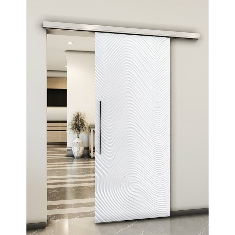 Holzschiebetür Slim-Line - Weiss 3D Model 1045 Holzschiebetür Slim-Line - Weiss 3D Model 1045