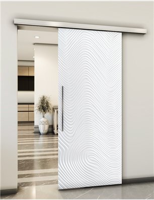 Holzschiebetür Slim-Line - Weiss 3D  Model 1045