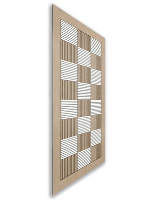 Holzschiebetür Nur Türblatt - Eiche und Weiss  Model 1015