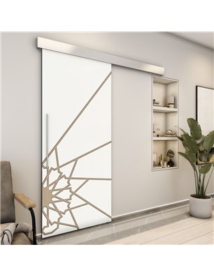 Holzschiebetür Eco-Line - Eiche und Weiss  Model 2068