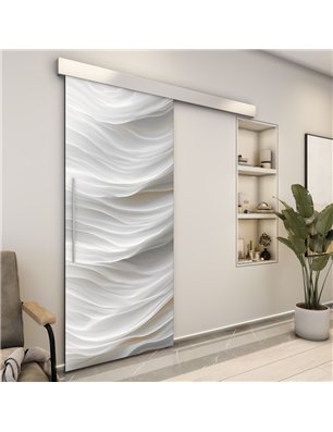 Holzschiebetür Eco-Line - Weiss 3D  Model 2036