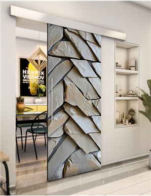 Holzschiebetür Eco-Line - Beton und Stein  Model 2028