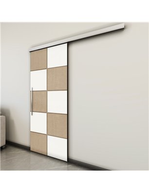 Holzschiebetür Slim-Line - Eiche und Weiss  Model 2029