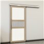 Holzschiebetür Slim-Line - Eiche und Weiss  Model 2042