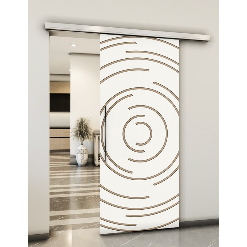 Holzschiebetür Slim-Line - Eiche und Weiss  Model 2046