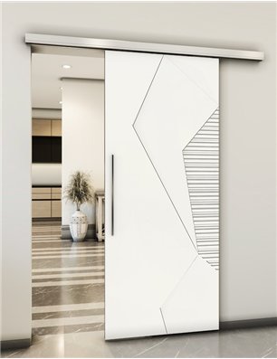 Holzschiebetür Slim-Line - Weiss  Model 2033