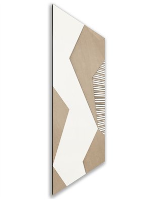 Holzschiebetür Nur Türblatt - Eiche und Weiss  Model 2033