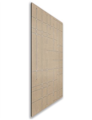 Holzschiebetür Nur Türblatt - Eiche und Weiss  Model 2087