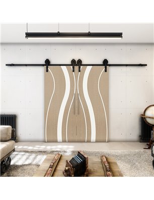 Holzschiebetür Barn-Line - Eiche und Weiss  Model 3064-2