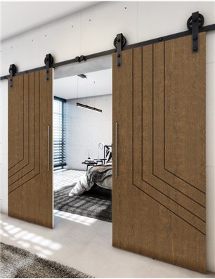 Holzschiebetür Barn-Line - Nussbaum  Model 3073