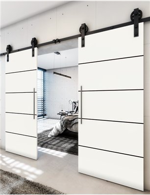 Holzschiebetür Barn-Line - Design-Linien  Model 3004