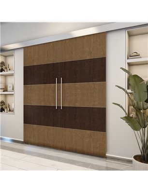 Holzschiebetür Eco-Line - Holz-Mix  Model 3066-2