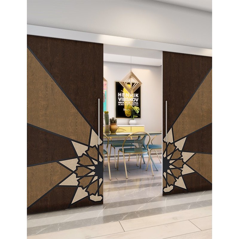 Holzschiebetür Eco-Line - Holz-Mix Model 3068 Holzschiebetür Eco-Line - Holz-Mix Model 3068