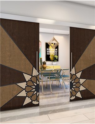 Holzschiebetür Eco-Line - Holz-Mix  Model 3068