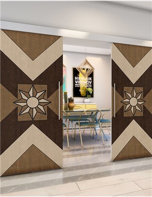 Holzschiebetür Eco-Line - Holz-Mix  Model 3082