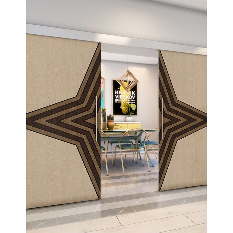 Holzschiebetür Eco-Line - Holz-Mix Model 3083 Holzschiebetür Eco-Line - Holz-Mix Model 3083