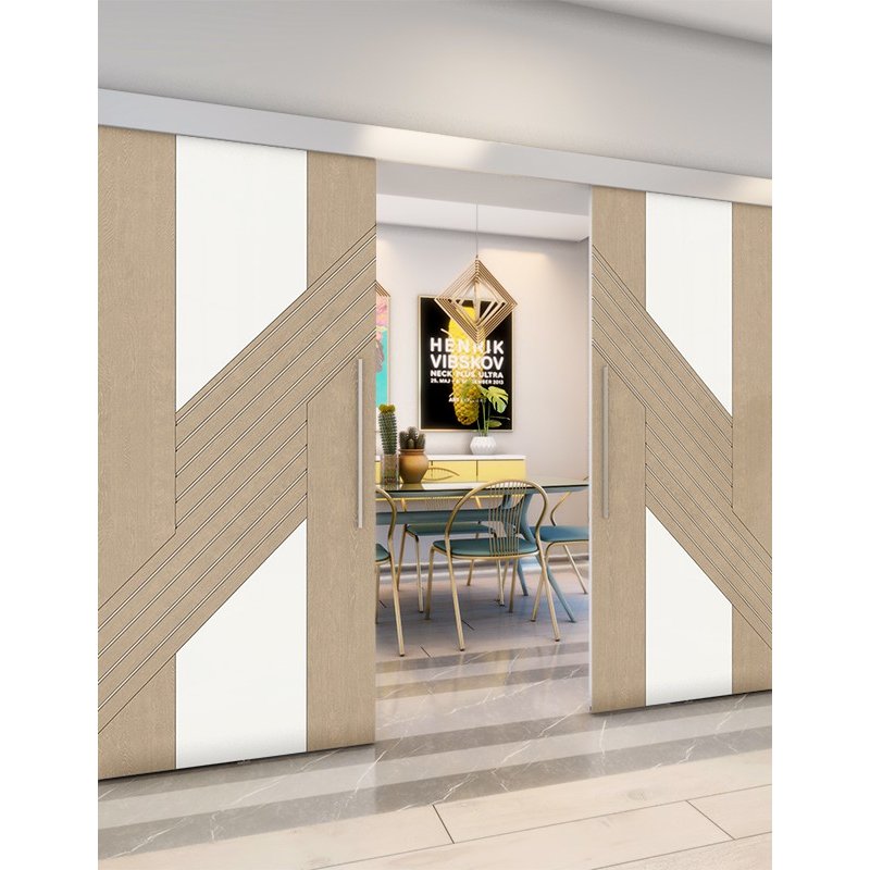 Holzschiebetür Eco-Line - Eiche und Weiss Model 3019 Holzschiebetür Eco-Line - Eiche und Weiss Model 3019