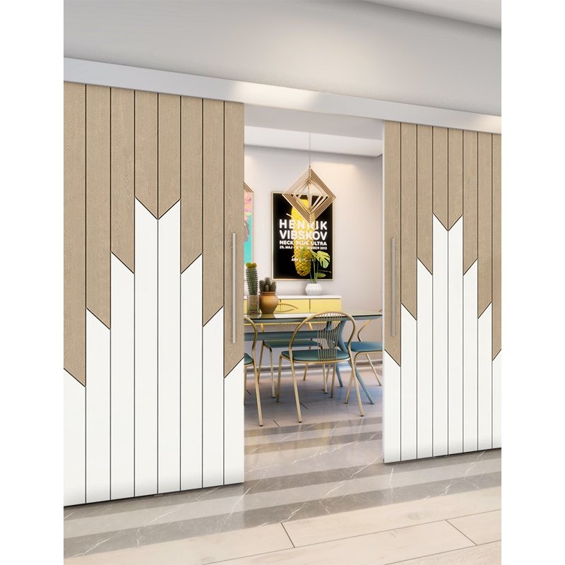 Holzschiebetür Eco-Line - Eiche und Weiss Model 3039 Holzschiebetür Eco-Line - Eiche und Weiss Model 3039