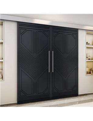 Holzschiebetür Eco-Line - Schwarz  Model 3048-3