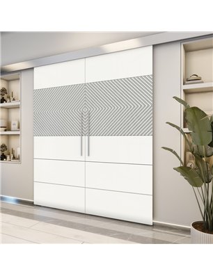 Holzschiebetür Eco-Line - Weiss  Model 3020-2