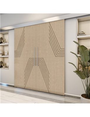 Holzschiebetür Eco-Line - Eiche  Model 3060-2