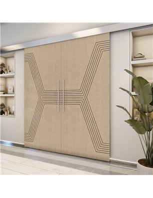 Holzschiebetür Eco-Line - Eiche  Model 3079-2