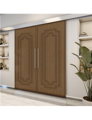 Holzschiebetür Eco-Line - Nussbaum  Model 3003-2