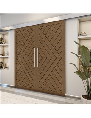 Holzschiebetür Eco-Line - Nussbaum  Model 3009-2