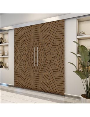 Holzschiebetür Eco-Line - Nussbaum  Model 3049-2