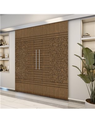 Holzschiebetür Eco-Line - Nussbaum  Model 3061-2