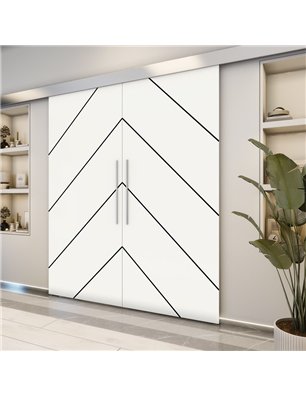 Holzschiebetür Eco-Line - Design-Linien  Model 3073-2