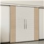 Holzschiebetür Slim-Line - Eiche und Weiss  Model 3012