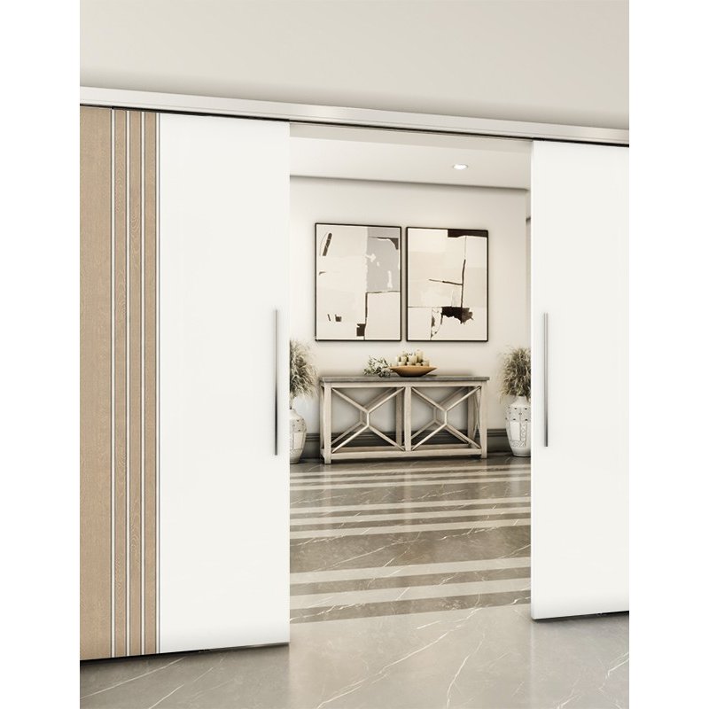 Holzschiebetür Slim-Line - Eiche und Weiss Model 3028 Holzschiebetür Slim-Line - Eiche und Weiss Model 3028