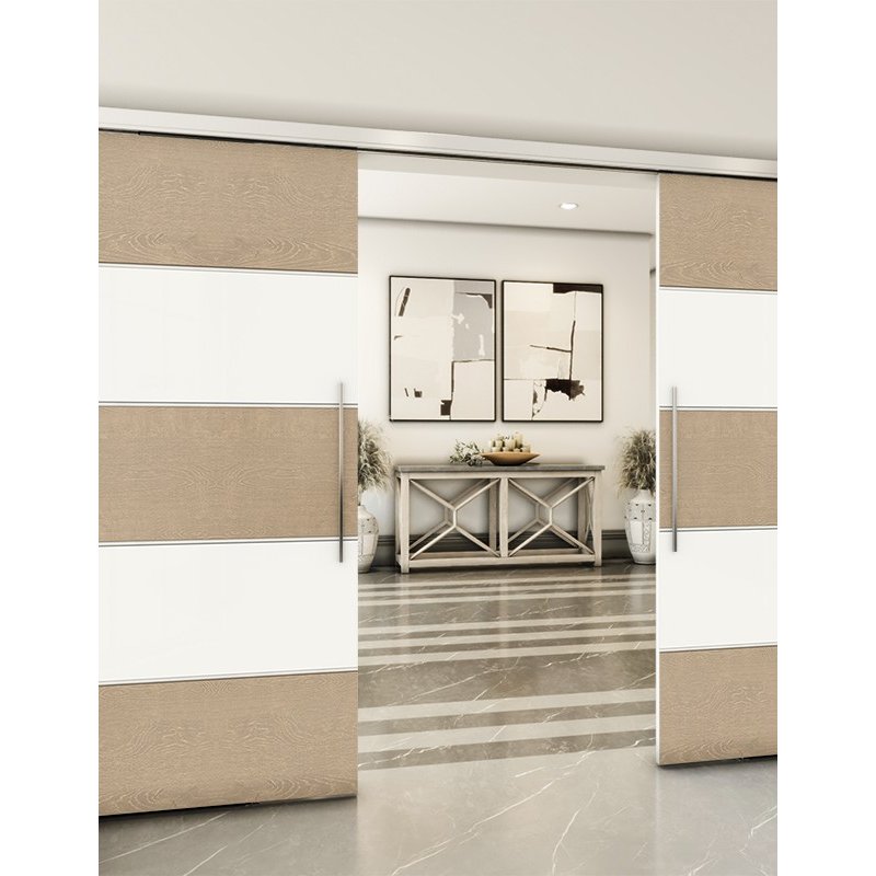 Holzschiebetür Slim-Line - Eiche und Weiss Model 3031 Holzschiebetür Slim-Line - Eiche und Weiss Model 3031