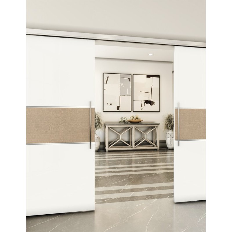 Holzschiebetür Slim-Line - Eiche und Weiss Model 3032 Holzschiebetür Slim-Line - Eiche und Weiss Model 3032