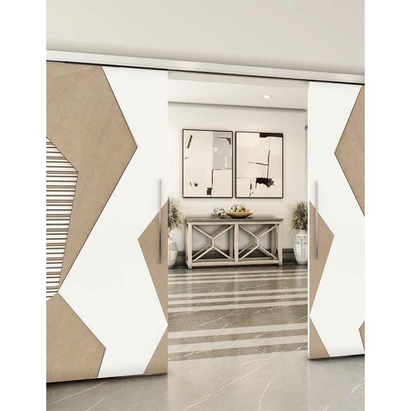 Holzschiebetür Slim-Line - Eiche und Weiss Model 3033 Holzschiebetür Slim-Line - Eiche und Weiss Model 3033